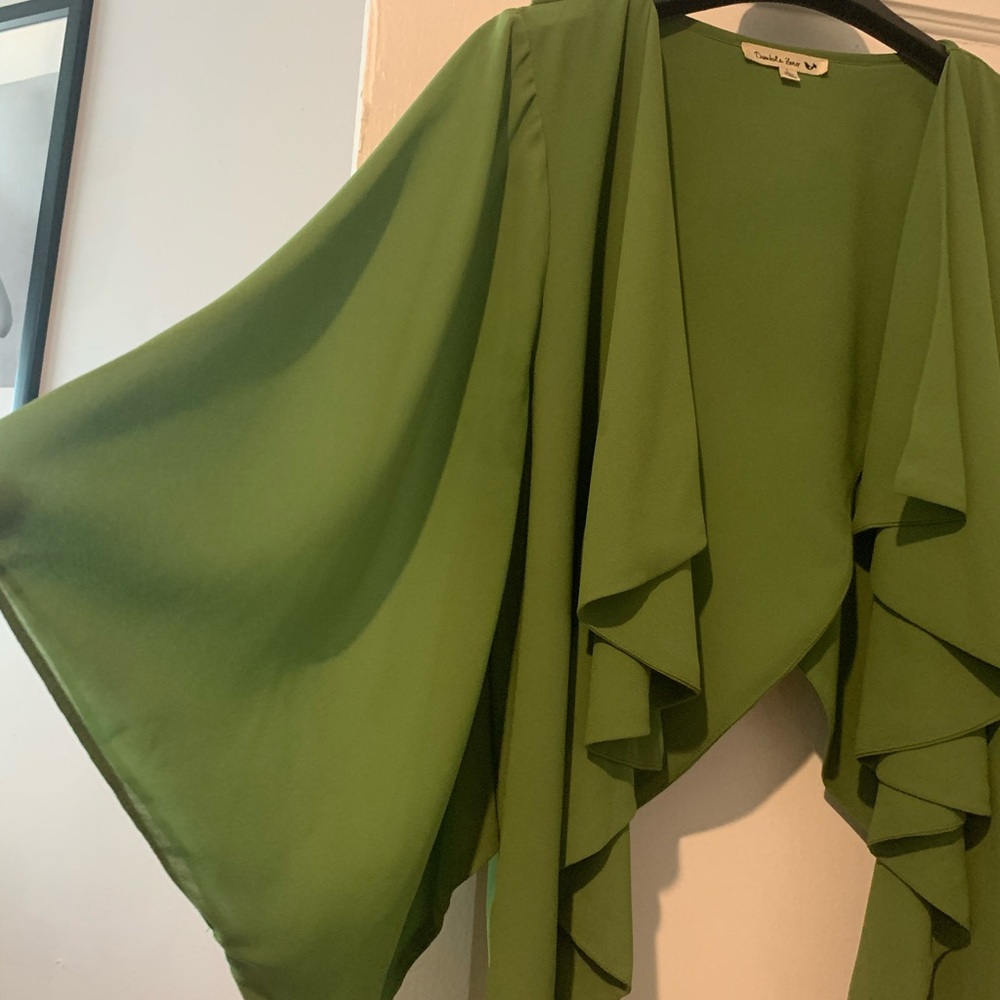 Draped Open-Front Jacket - Picture 3 of 9